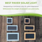 Warm White In-Ground Solar Lights, Flat LED Driveway