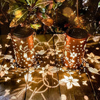 2-Pack Charming Hummingbird Solar Lanterns for Garden, Waterproof LED