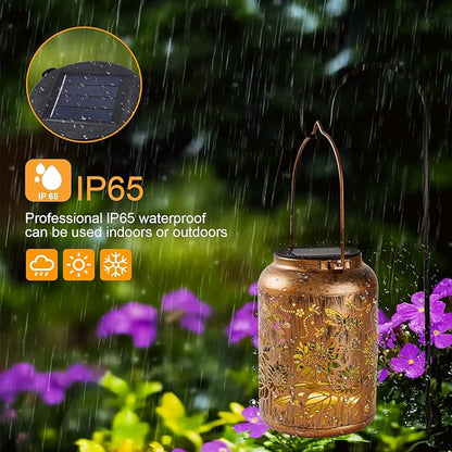 Sunflower Solar Lantern, Chrismas Gifts, Outdoor Waterproof LED Decorative Garden Lights for Lawn, Landscape, Patio, Porch Hanging Solar Lights for Women, Ladies, Mom, Grandma
