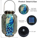 Peacock Solar Hanging Lanterns, Classic Porch Decor