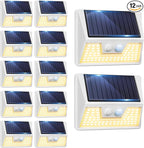 Solar Step Lights 12-Pack, Waterproof Stair LED