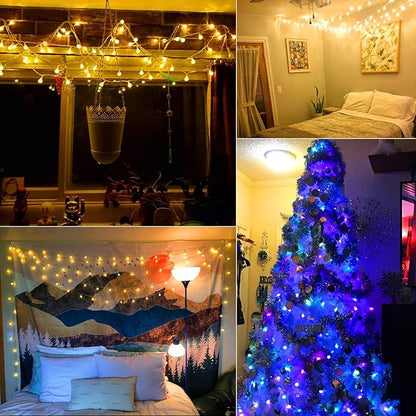 Outdoor String Lights, 33ft Warm White Waterproof LED