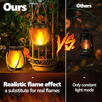 2-Pack Hanging Solar Lanterns, Waterproof LED Patio Lights