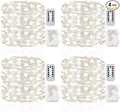 4-Pack White Backyard String Lights, 4ft Weatherproof LED