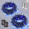 Christmas Backyard String Lights 2-Pack, 33ft 100 LED Waterproof