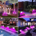 4-Pack Solar Spotlights, Waterproof Landscape LED
