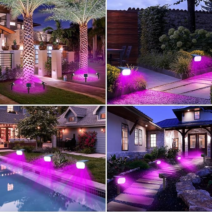 4-Pack Solar Spotlights, Waterproof Landscape LED