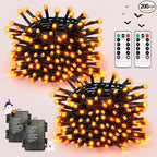 Christmas Porch String Lights 2-Pack, 33ft 100 LED Waterproof