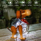 Dog Solar Lantern Set, Metal Porch Lighting