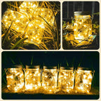 8-Pack Warm White Porch String Lights, Weatherproof LED