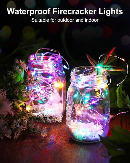 Christmas Fairy Lights 4-Pack, 60 LED Battery Twinkle Lights