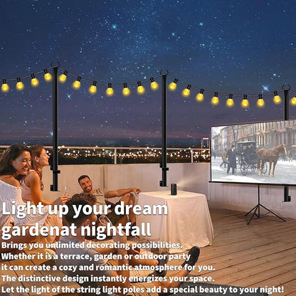8-Pack 5ft LED Patio String Lights, Waterproof Outdoor