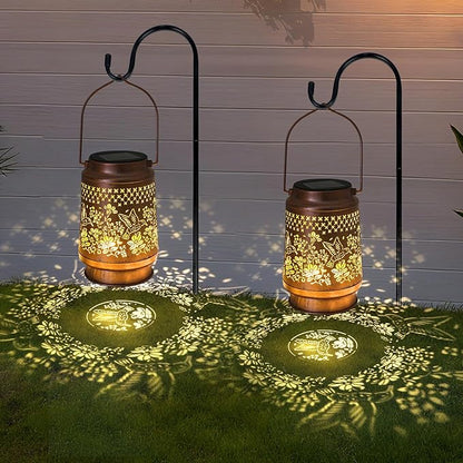 Hummingbird Solar Lantern - Outdoor Decorative Solar Lanterns for Garden, Patio, Backyard, and Porch - Waterproof Hanging Lantern for Outside - Perfect Gifts for Women