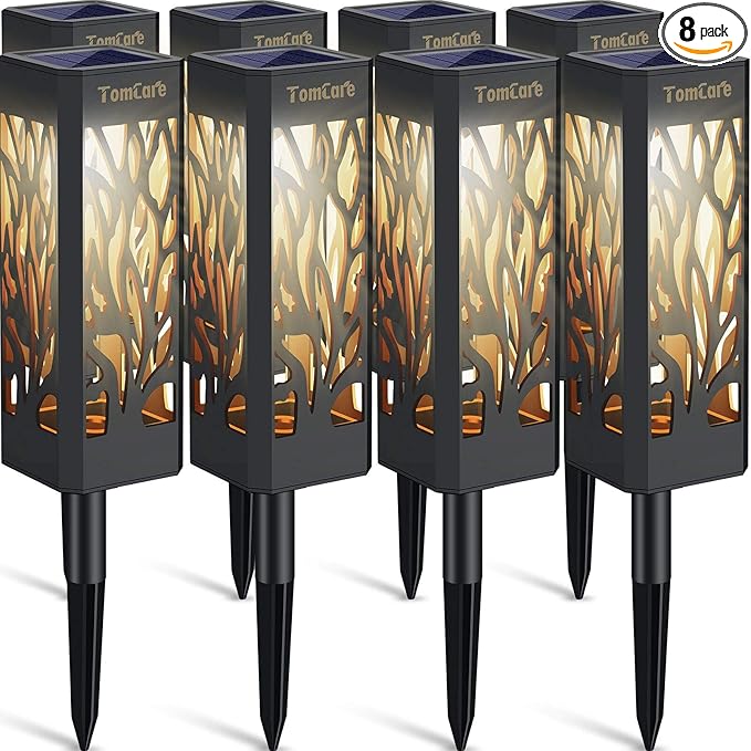 8-Pack Solar Path Lights, Outdoor Garden LED