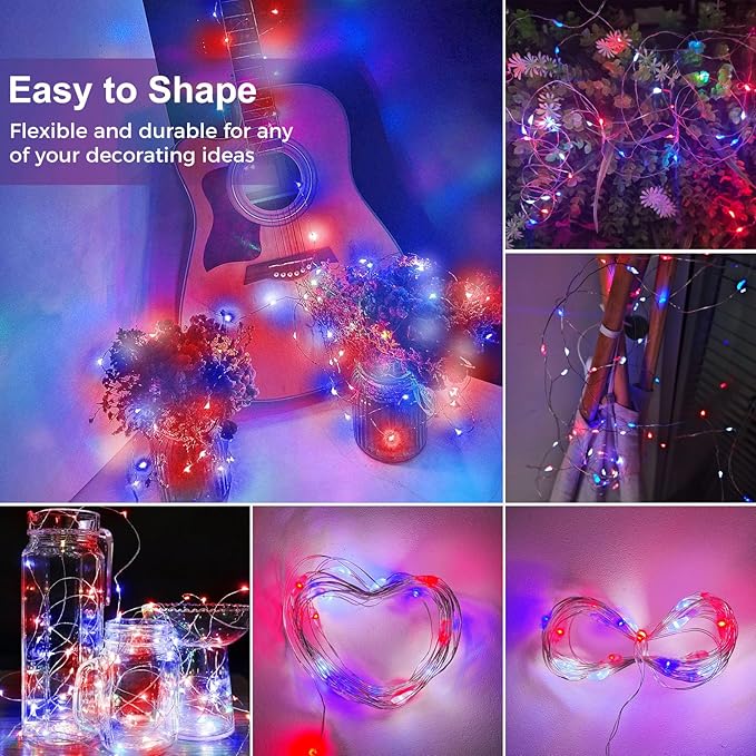 12-Pack White Patio String Lights, Weatherproof LED