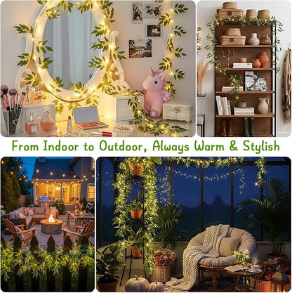 Warm White Patio String Lights, 12ft Weatherproof LED
