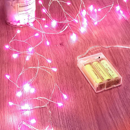 5ft Christmas LED String Lights, Waterproof Timer Lights