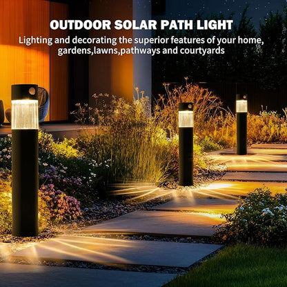 Solar Pathway Lights Outdoor, Motion Sensor 5-30LM IP65 Waterproof Yard Lights for Walkway Driveway Patio, Solar Powered LED Landscape Lighting Garden Decor (Warm White, 2 Pack)