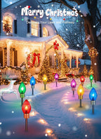 4-Pack 34ft C9 Christmas Walkway Lights, LED