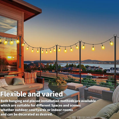8-Pack 5ft LED Patio String Lights, Waterproof Outdoor