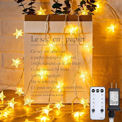 Outdoor String Lights, 66ft Warm White Waterproof LED