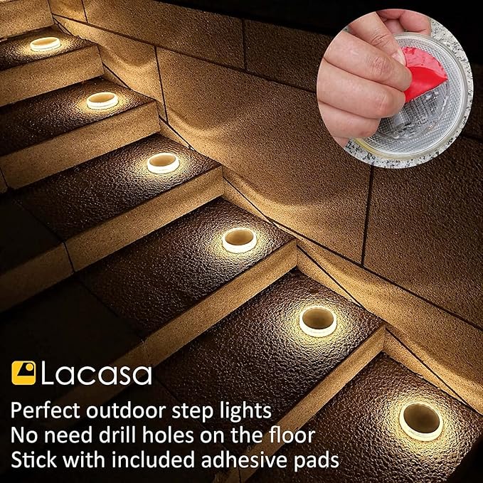 Solar Dock Lights 4-Pack, Waterproof LED
