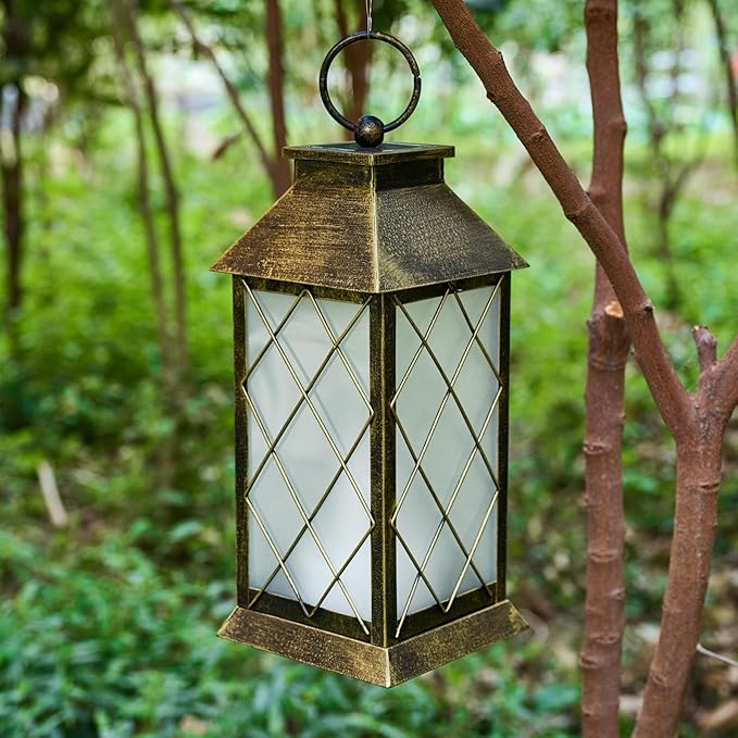 Classic Backyard Solar Lanterns for Patio, Waterproof LED