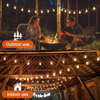 120ft Outdoor Edison String Lights, Weatherproof