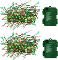 2-Pack 200 LED Christmas Twinkle Lights, Waterproof for Yard