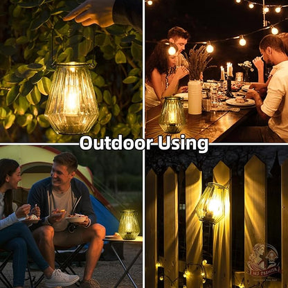 Battery Operated Lamp Hanging,Cordless LED Table Lamp with Timer, Decorative Lantern Lights Outdoor Indoor Decor for Patio/Home/Hallway/Deck/Spareroom/Bedroom/Tabletop/Fireplace/Vintage Style (LGreen)