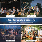 10ft String Light Poles, Heavy-Duty Metal Stands