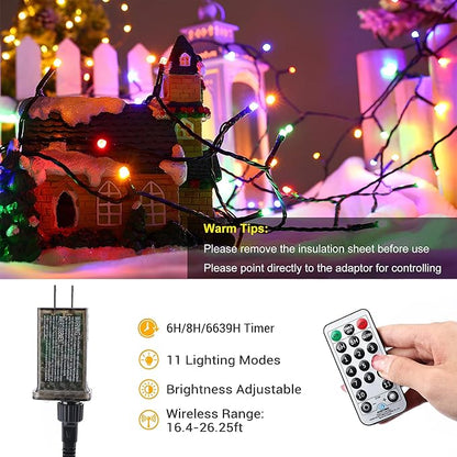 800 LED Christmas Twinkle Lights, 279ft Waterproof for Patio