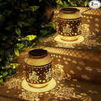 2-Pack Elegant Bird Solar Lanterns for Backyard, Waterproof LED