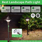 6-Pack Solar Pathway Lights, Waterproof LED Garden Lights