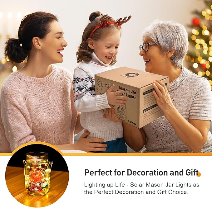 6-Pack LED Patio String Lights, Waterproof Outdoor