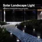 12-Pack Cold White Flat Solar Garden Lights, Waterproof LED
