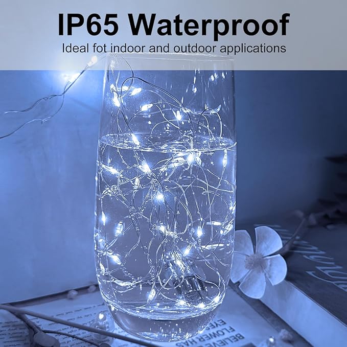 Christmas Yard String Lights 24-Pack, 7ft 20 LED Waterproof