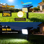 118 LED Solar Yard Spotlights 4-Pack, LED
