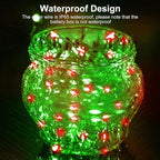 Christmas Porch String Lights 30-Pack, 7ft 20 LED Waterproof