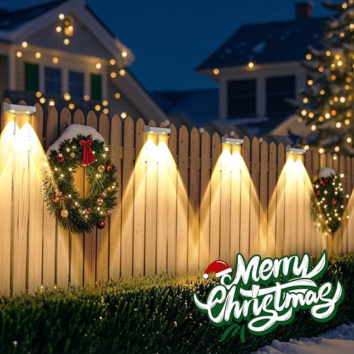 12-Pack Fence Solar Lights, Waterproof LED
