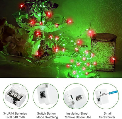 Christmas Porch String Lights 30-Pack, 7ft 20 LED Waterproof