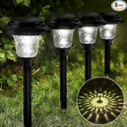 Cool White Solar Pathway Lights 8-Pack, Walkway LED