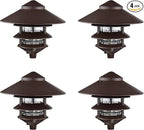 Solar Yard Path Lights 4-Pack, Waterproof
