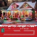 Christmas Fairy Lights 4-Pack, 132ft 400 LED Battery Twinkle Lights