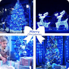 Christmas Yard String Lights 2-Pack, 66ft 200 LED Waterproof