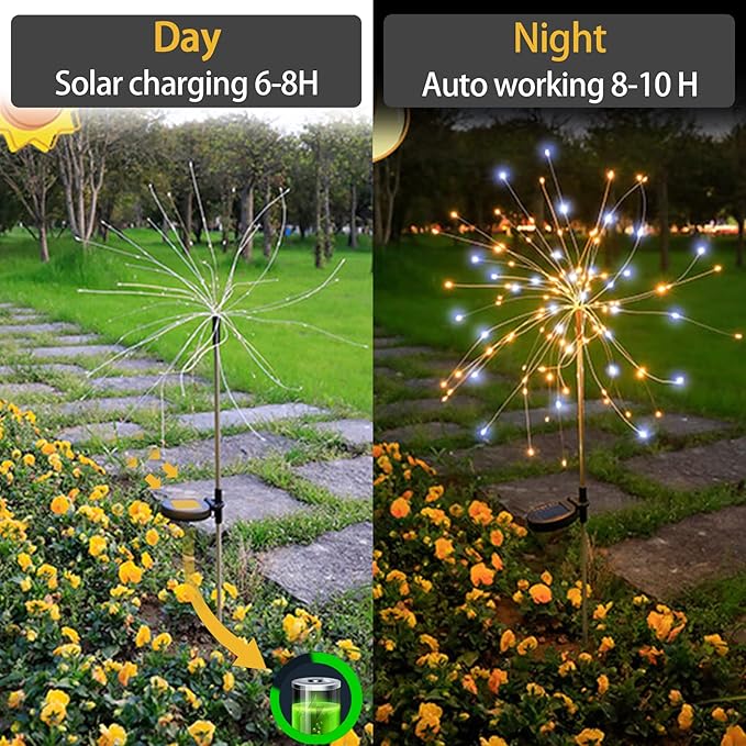 Solar Pathway Lights 2-Pack, Walkway LED