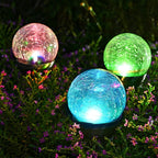 3-Pack Solar Pathway Lights, Waterproof LED Yard Lights