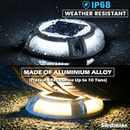 Solar Deck Lights, White Waterproof LED