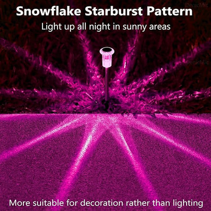 DenicMic Solar Lights Outdoor 10 Pack Waterproof Pink LED Stainless Steel Stake Outside Lights for Yard Pathway Garden Driveway Walkway Landscape Path Lighting Mothers Day Gifts for Mom