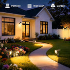 6-Pack Solar Spotlights, 60 LED Landscape Lights
